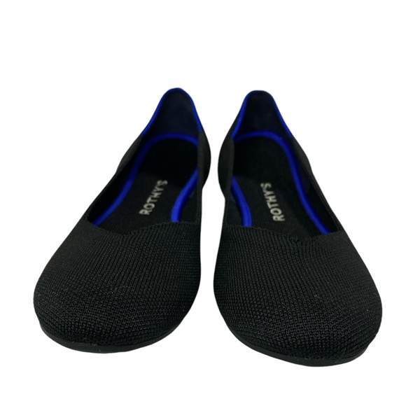 Rothy's The Flat Black Solid Comfortable Shoes Women’s Size 7 - Picture 6 of 12